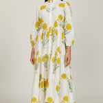 Hand Block Print Cotton Maxi Dress: Bohemian Floral Tiered Resort Wear