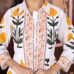 Hand Block Printed Dress, Yellow Colour Floral Print Dress, Indian Cotton Dress, Summer Women Dress, Long Women Dress, Gift For Her