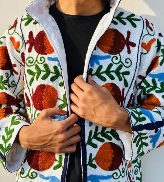 Suzani Indian Embroidery Jacket Boho Vintage Style Ethnic Festival Wear Handcrafted Outerwear