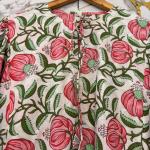 Hand Block Printed Cotton Maxi Dress: Indian Handmade Summer Dress