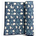 Handmade Cotton Block Print Quilt – Reversible Floral Jaipuri Blanket, Red Border Bedding, Indian Cotton Quilt