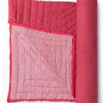 Handmade Cotton Block Print Quilt – Reversible Floral Jaipuri Blanket, Red Border Bedding, Indian Cotton Quilt