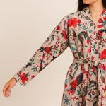 Handmade Green Jungle Print Velvet Kimono Robe: Cotton Bridal Coat